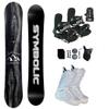Symbolic Knotty Kids Snowboard & Bindings & Boots Package (BLK Bindings+White Blem Boot 4.5, 110cm Knotty Rocker) view 1