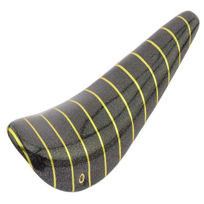 Alta 20" Black Vinyl Banana Seat/Saddle Sparkle with Gold Stripes