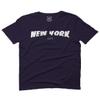 0229. Cool Skateboarding New York City Fonts Letters Graphic for Men T Shirt (Navy Blue, 2X-Large) view 1
