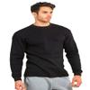 Men's Classic Waffle-Knit Medium Weight Thermal Top (S, Black) view 2