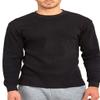 Men's Classic Waffle-Knit Medium Weight Thermal Top (S, Black) view 3