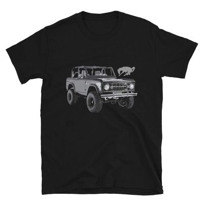 1973 Black Classic Bronc Lover Short-Sleeve Unisex T-Shirt