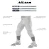 Alleson Athletic Power Spandex Integrated Football Pant White view 2