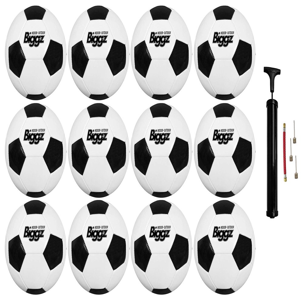 Biggz (12 Pack) Premium Classic Soccer Balls Size 5