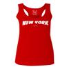 0229. Cool Skateboarding New York City Fonts Letters Graphic Women's Tank Top Racerback (Red, X Small) view 1