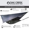 Oak Creek Camping Hammock and Accessories. Complete Package with Mosquito Bug Net, Rain Fly, Tree Straps. Great for Hiking, Backpacking, and Travel. Weighs Only 4 Pounds. Carbon Gray. view 2