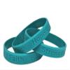 25 Cervical Cancer Teal Silicone Awareness Bracelets - Medical Grade Silicone - Latex and Toxin Free - (25 Bracelets) view 1