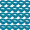 25 Cervical Cancer Teal Silicone Awareness Bracelets - Medical Grade Silicone - Latex and Toxin Free - (25 Bracelets) view 2
