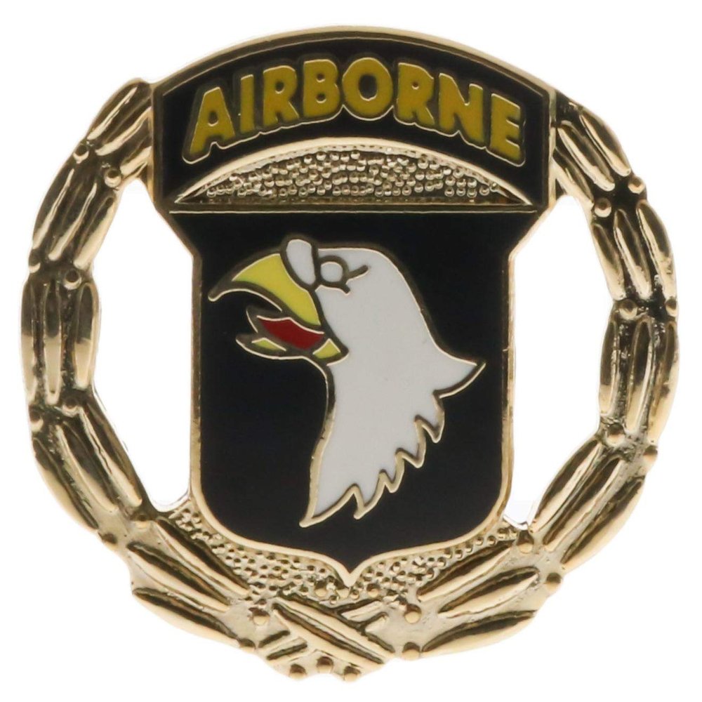 Sujak Military Items USA 101st Airborne Div. Wreath Insignia Hat or Lapel Pin HON15841 F3D32R