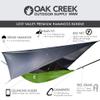 Oak Creek Camping Hammock and Accessories. Complete Package with Mosquito Bug Net, Rain Fly, Tree Straps. Great for Hiking, Backpacking, and Travel. Weighs Only 4 Pounds. Kiwi Green and Gray. view 2