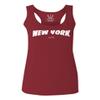0229. Cool Skateboarding New York City Fonts Letters Graphic Women's Tank Top Racerback (Maroon, Medium) view 1