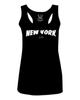 0229. Cool Skateboarding New York City Fonts Letters Graphic Women's Tank Top Racerback (Black, Large) view 1