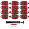 Biggz (Pack of 12) Premium Rubber Official Size Footballs with Pump view 1