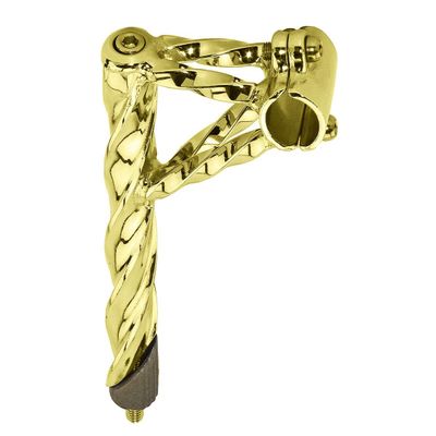 Alta Double Fat Twisted Steel Bicycle Stem in Gold, Multiple Sizes (22.2mm)