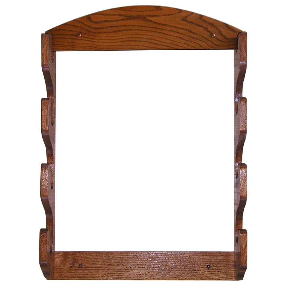 Weaver Wood Designs 4-Gun Solid Oak Wall Display Gun Rack