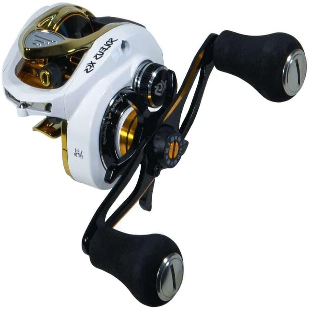 Favorite Soleus XCS Casting Reel, White/Gold XCS 7.3:1 (Left)