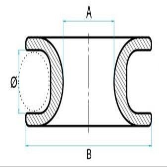 Short Loop - Dyneema line and Nautos Friction Ring - 20-30 - 40mm Ring Diameter (40mm)