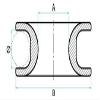 Short Loop - Dyneema line and Nautos Friction Ring - 20-30 - 40mm Ring Diameter (40mm) view 1