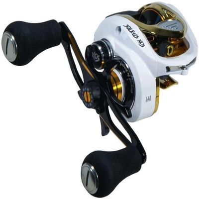 Favorite Soleus XCS Casting Reel, White/Gold XCS 6.6:1 (Right)