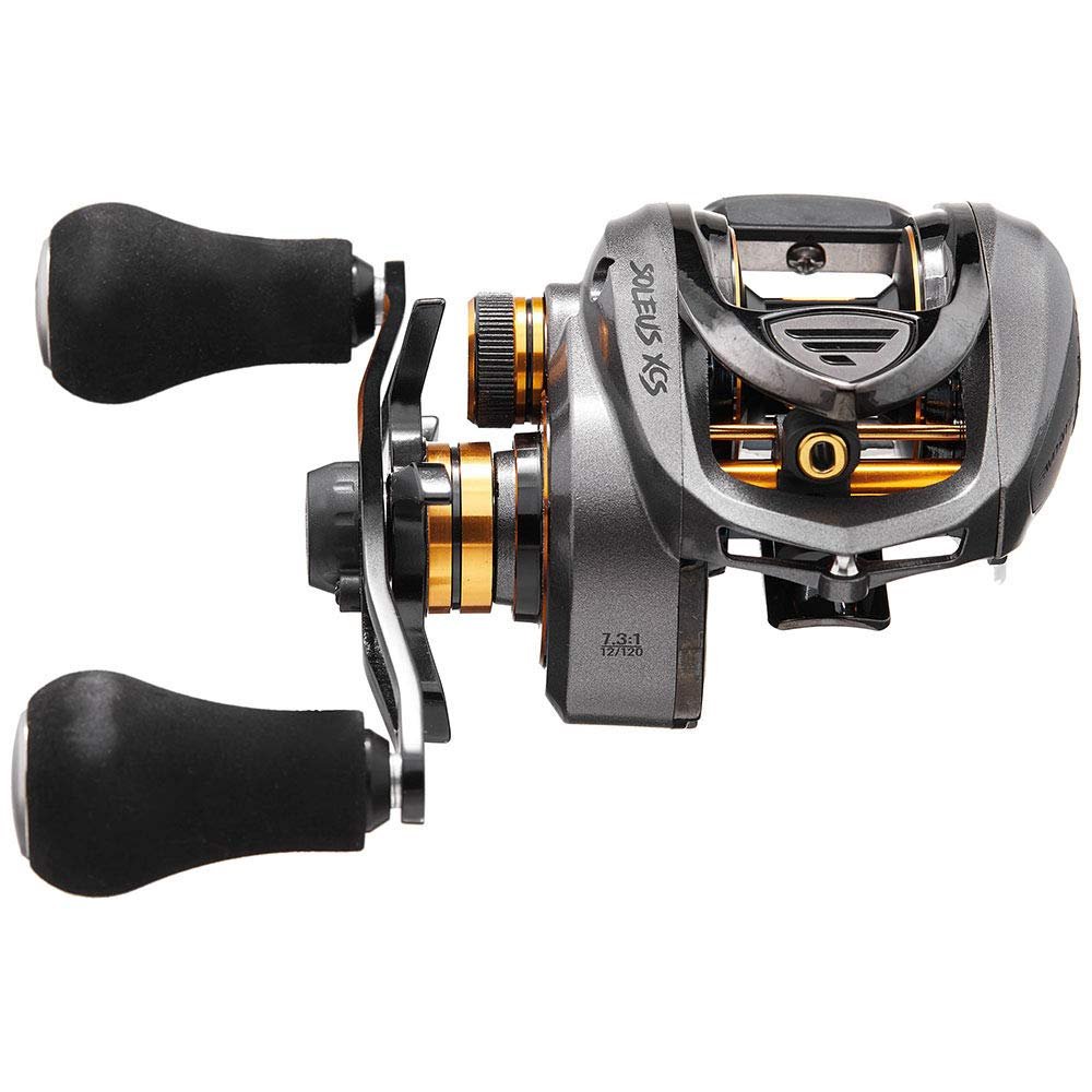 Favorite Fishing Soleus XCS Baitcasting Baitcaster Reel, White/Gold 8.1:1 (Right)