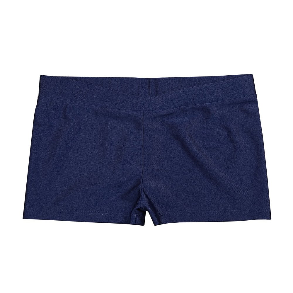 Aislor Unisex Kids Boys Girls Stretchy Sports Shorts Ballet Dance Gymnastics Fitness Workout Bottoms Navy Blue 7-8 Years