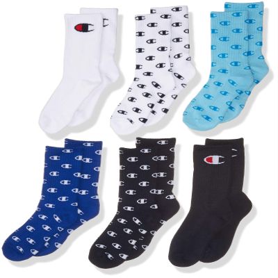 Champion Kids' 6-Pack Crew Socks