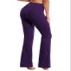 BUBBLELIME 29"/31"/33"/35"/37" 4 Styles Women's High Waist Bootcut Yoga Pants - Basic Nylon_EGGPLANTPURPLE XXL-31 Inseam view 1