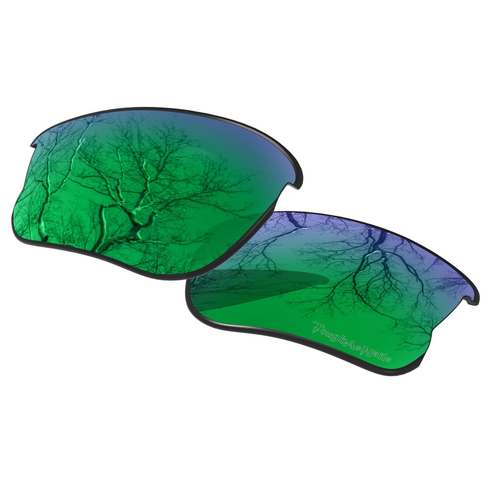 ToughAsNails Replacement Lenses for Oakley Half Jacket XLJ Sunglasses - HyperVision Plus Green Chrome - Polarized Ultra