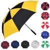 MRTLLOA Automatic Open Golf Umbrella, Extra-Large Oversized Double Canopy Vented Windproof Waterproof Stick Rain Golf Umbrellas for Men and Women (Yellow/Black, 68 inch) view 1