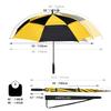 MRTLLOA Automatic Open Golf Umbrella, Extra-Large Oversized Double Canopy Vented Windproof Waterproof Stick Rain Golf Umbrellas for Men and Women (Yellow/Black, 68 inch) view 3
