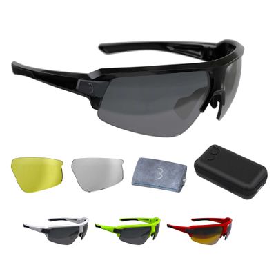 Bbb Cycling Unisex's sport glasses Impulse, glossy black, One Size