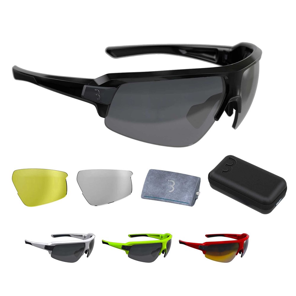 Bbb Cycling Unisex's sport glasses Impulse, glossy black, One Size