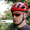 BBB Cycling Sports Glasses with 3 Interchangeable Lenses Lightweight Sunglasses UV Protection Half Frame for Bike Riding Men Women - Glossy Red - Impulse BSG-62 view 2