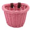 Wicker Bike Basket, Little Box Made by Willow for Bicycle (Pink) view 1