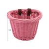 Wicker Bike Basket, Little Box Made by Willow for Bicycle (Pink) view 3