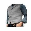 Duereyoo Men's Tweed Vest Vintage V Neck Wool Blend Herringbone for Wedding Groomsmen Suit Vest for Men view 1