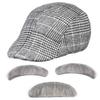 Beelittle Old Man Costume Grandpa Accessories Men Beret Hat Glasses (Light Grey) view 3