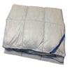 Orion Outpost Trading Company Camping Blanket Maroon Bells Water Resistant Glamping, Travel, Hotel Blanket, 600 Fill Power Duck Down, 54" x 80" (Light Gray - Blue Stitching) view 1