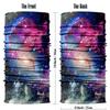 Obacle Seamless Bandana for Rave Face Mask Dust Wind UV Sun Protection Galaxy Tube Mask Headwear Bandana for Women Men Festival Party Motorcycle Riding Outdoor (Starry Sky Green Rose Red) view 3
