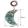 11/16 inch 18mm Natural Moon-shaped Shells Wood Dangle Ear Gauges Flesh Tunnels Plugs Stretching Kit Expander Statement Earrings for Women view 2