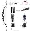 ZSHJGJR 60 Inch Takedown Recurve Bow and Carbon Arrow Set Archery Traditional Hunting Bow Longbow Right Hand 30-60lbs for Targeting Shooting Practice (Black Bow Set, 45lbs) view 2