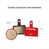 TOP BRAKE Disc Bike Brake Pads Compatible with Shimano Deore M515 M525 TRP Hylex TEKTRO Orion|MTB, Downhill, Trail Bikes|Ceramic Compound, Silent Option, Performance Version, Red view 4