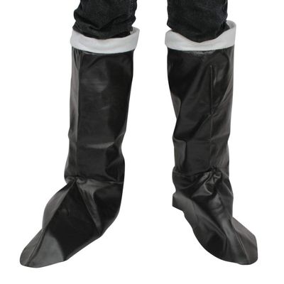 Happyyami 1 Pairs Santa Boot Covers Christmas Cosplay Costume Boots for Adults Black