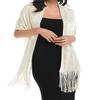 BANETTETA Gold Shawl Shawls and Wraps for Weddings Shawls and Wraps for Evening Dresses Shall for Women Shall (Light Champagne) view 3
