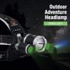 BORUIT RJ-3000 LED Rechargeable Headlamp with Green Light,Super Bright White Green Light Hunting Headlight,3 Mode Waterproof Tactical Head Lamp for Hunting Running Camping Hiking Fishing view 2