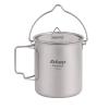 ATiAP Titanium Cup 750ml Backpacking Mug Camping Coffee Cup Camp Mug with Lid Foldable Handle Portable Lightweight view 1