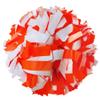 Danzcue 2 Pack 6 Inches Plastic Cheerleading Pom Pom with Baton Handle  (Orange-White, One Size) view 1
