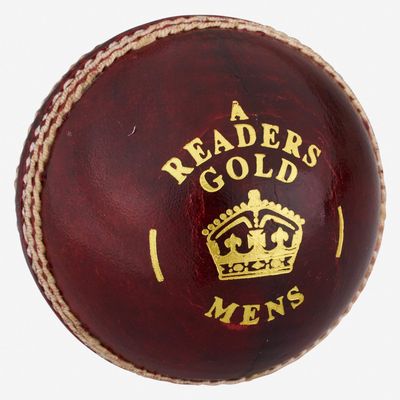 Readers Unisex's Gold 'A' Cricket Ball, Red, Mens