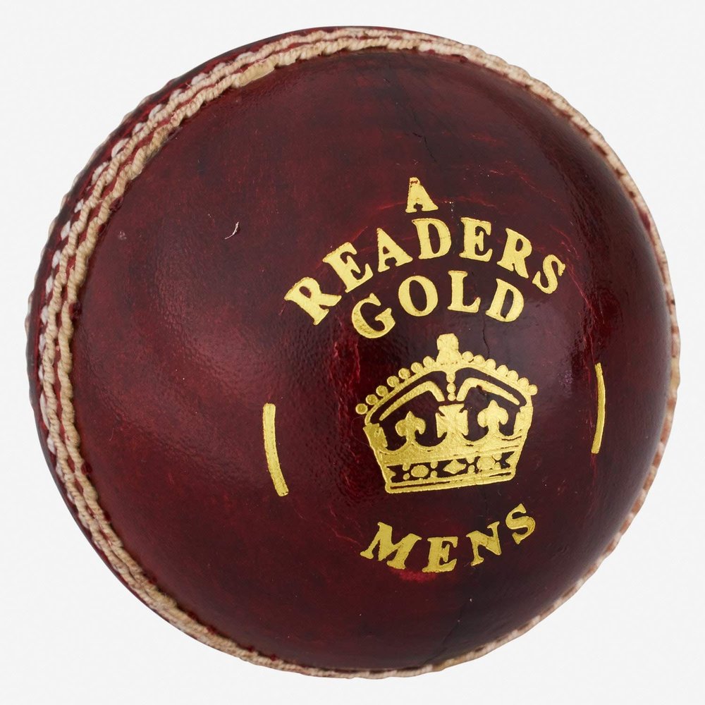 Readers Unisex's Gold 'A' Cricket Ball, Red, Mens