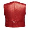 Wemaliyzd Mens Stylish Shiny Sequin Dress Party Vest Performance Tux Waistcoat FZ062-WT (Fuchsia,L) view 2